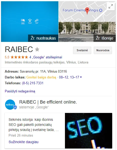 „Google Posts“ būdas sudominti pirkėją 