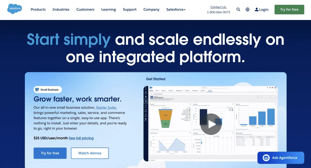 Geriausios CRM sistemos salesforce